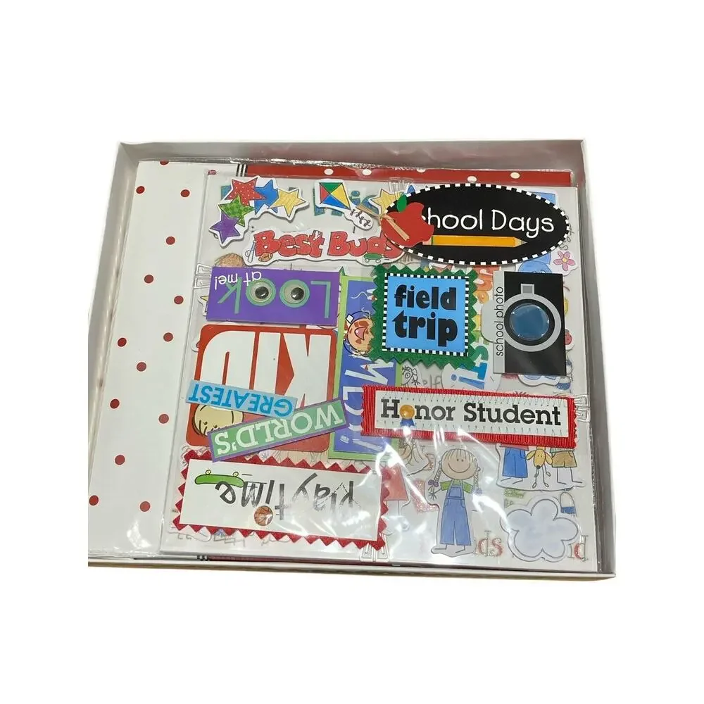 Me & My Big Ideas School Days 8x8 Scrapbook Photo Album Kit ~ 480 Pieces‎